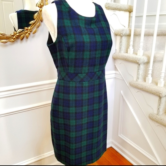 NWT J.Crew Black Watch Plaid Dress - Picture 5 of 9
